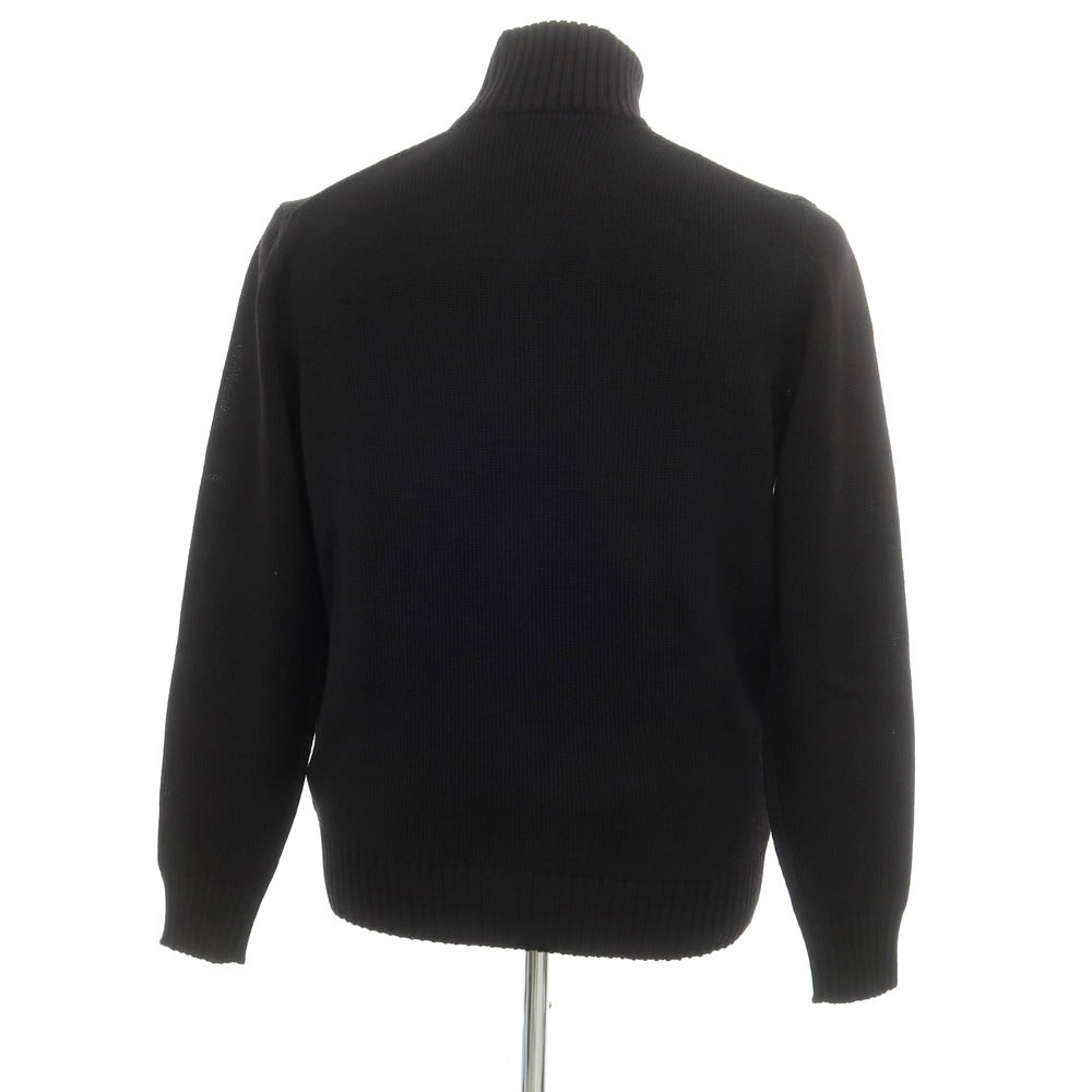 [New] ZANONE CHIOTO Kyoto Mid-gauge Wool Stand Collar Cardigan Black [52] [Condition Rank N] [Men&