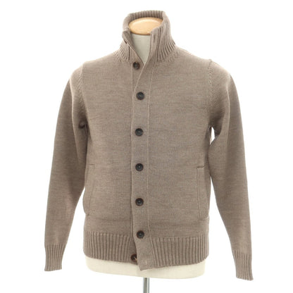 [New] ZANONE CHIOTO Kyoto mid-gauge wool stand-up collar cardigan, taupe [44] [Condition rank N] [Men&
