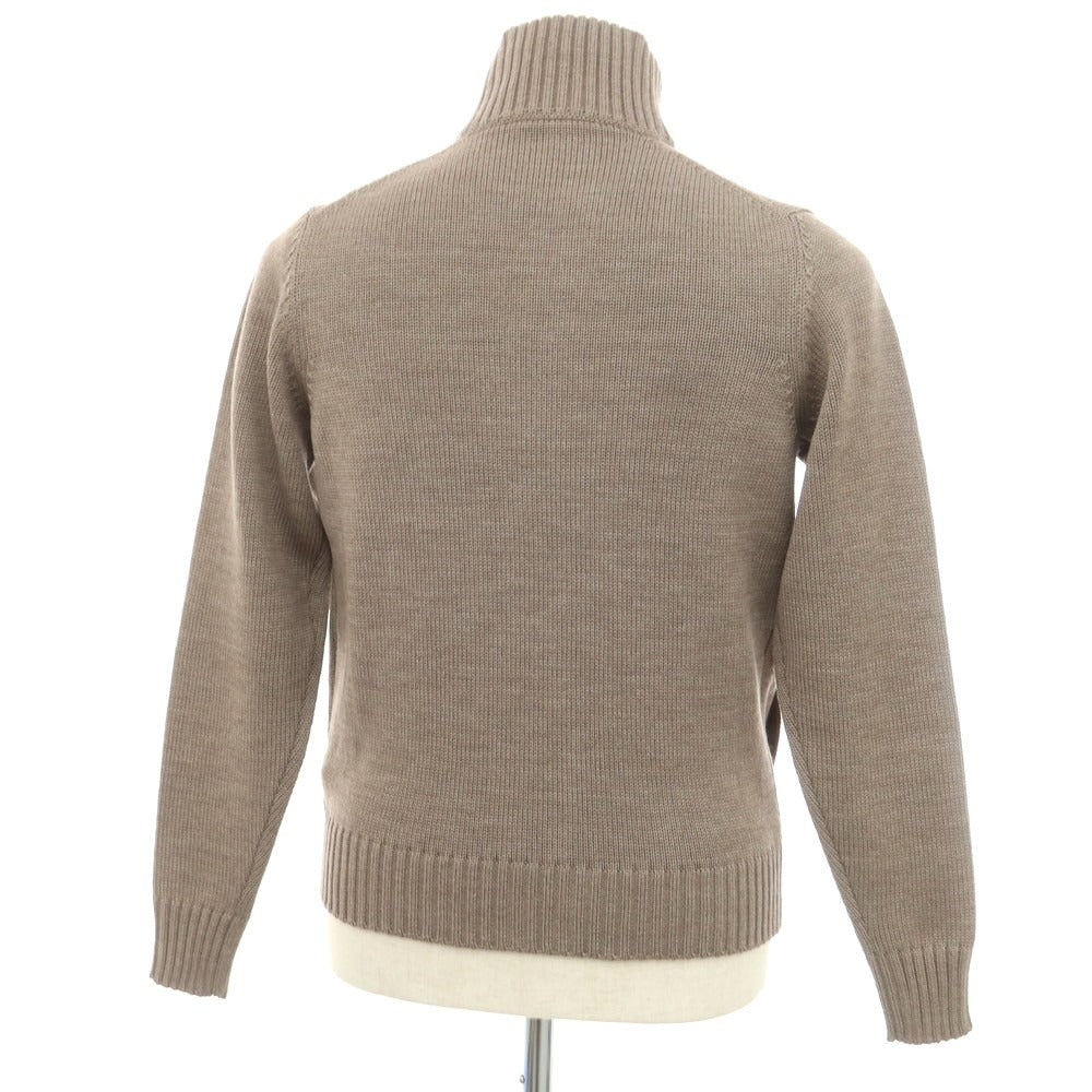 [New] ZANONE CHIOTO Kyoto mid-gauge wool stand-up collar cardigan, taupe [44] [Condition rank N] [Men&