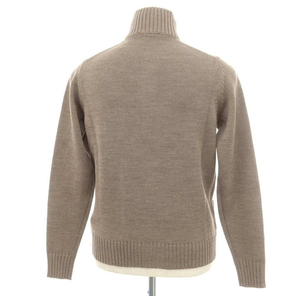 [New] ZANONE CHIOTO Kyoto Mid-gauge Wool Stand Collar Cardigan Taupe [46] [Condition Rank N] [Men&