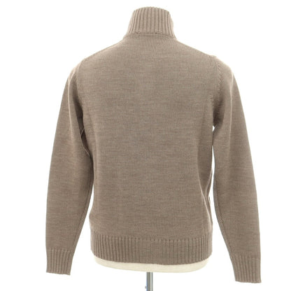 [New] ZANONE CHIOTO Kyoto Mid-gauge Wool Stand Collar Cardigan Taupe [46] [Condition Rank N] [Men&