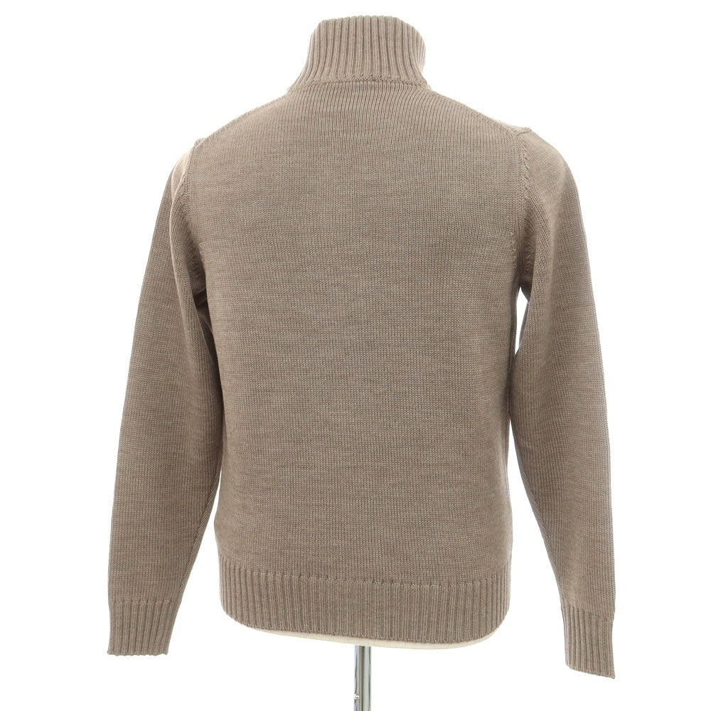 [New] ZANONE CHIOTO Kyoto mid gauge wool stand collar cardigan, taupe [48] [Condition rank N] [Men&