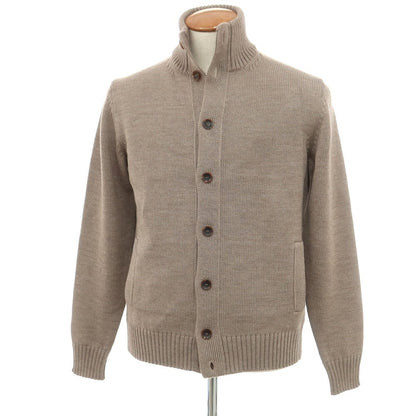 [New] ZANONE CHIOTO Kyoto Mid-gauge Wool Stand Collar Cardigan Taupe [50] [Condition Rank N] [Men&