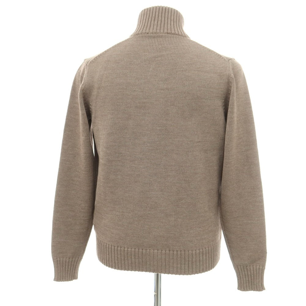 [New] ZANONE CHIOTO Kyoto Mid-gauge Wool Stand Collar Cardigan Taupe [50] [Condition Rank N] [Men&