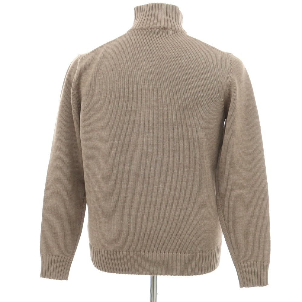 [New] ZANONE CHIOTO Kyoto Mid-gauge Wool Stand Collar Cardigan Taupe [52] [Condition Rank N] [Men&
