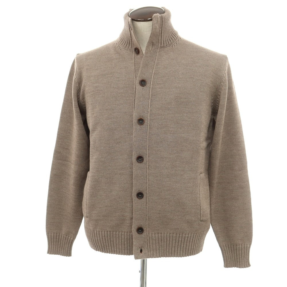 [New] ZANONE CHIOTO Kyoto Mid-gauge Wool Stand Collar Cardigan Taupe [54] [Condition Rank N] [Men&
