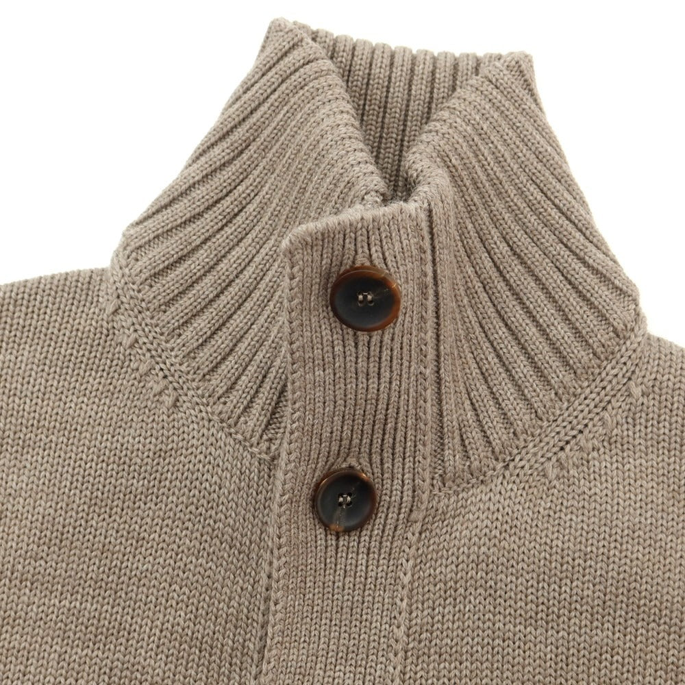 [New] ZANONE CHIOTO Kyoto Mid-gauge Wool Stand Collar Cardigan Taupe [54] [Condition Rank N] [Men&