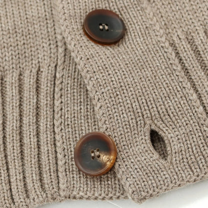 [New] ZANONE CHIOTO Kyoto Mid-gauge Wool Stand Collar Cardigan Taupe [54] [Condition Rank N] [Men&