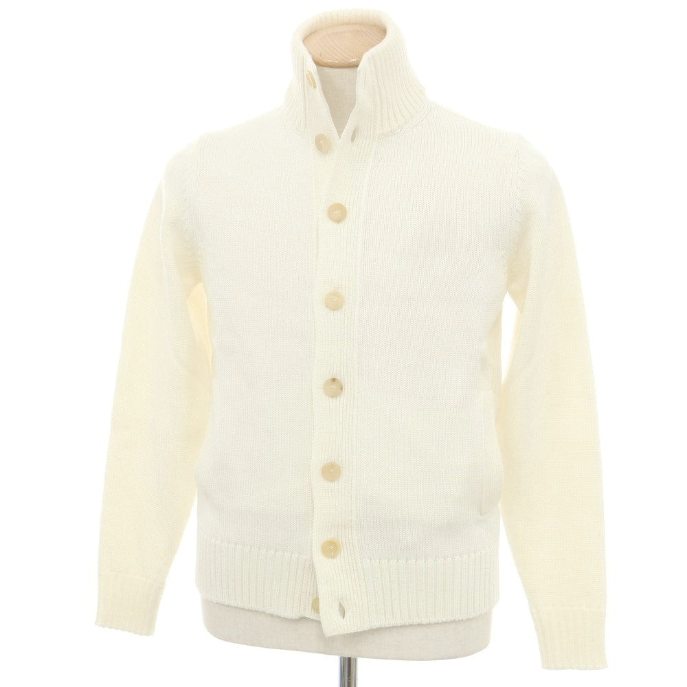[New] ZANONE CHIOTO Kyoto mid gauge wool stand collar cardigan off white [44] [Condition rank N] [Men&