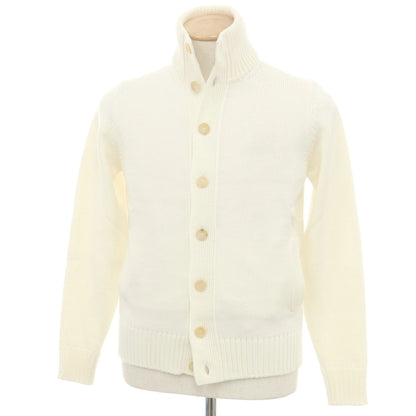 [New] ZANONE CHIOTO Kyoto mid gauge wool stand collar cardigan off white [44] [Condition rank N] [Men&