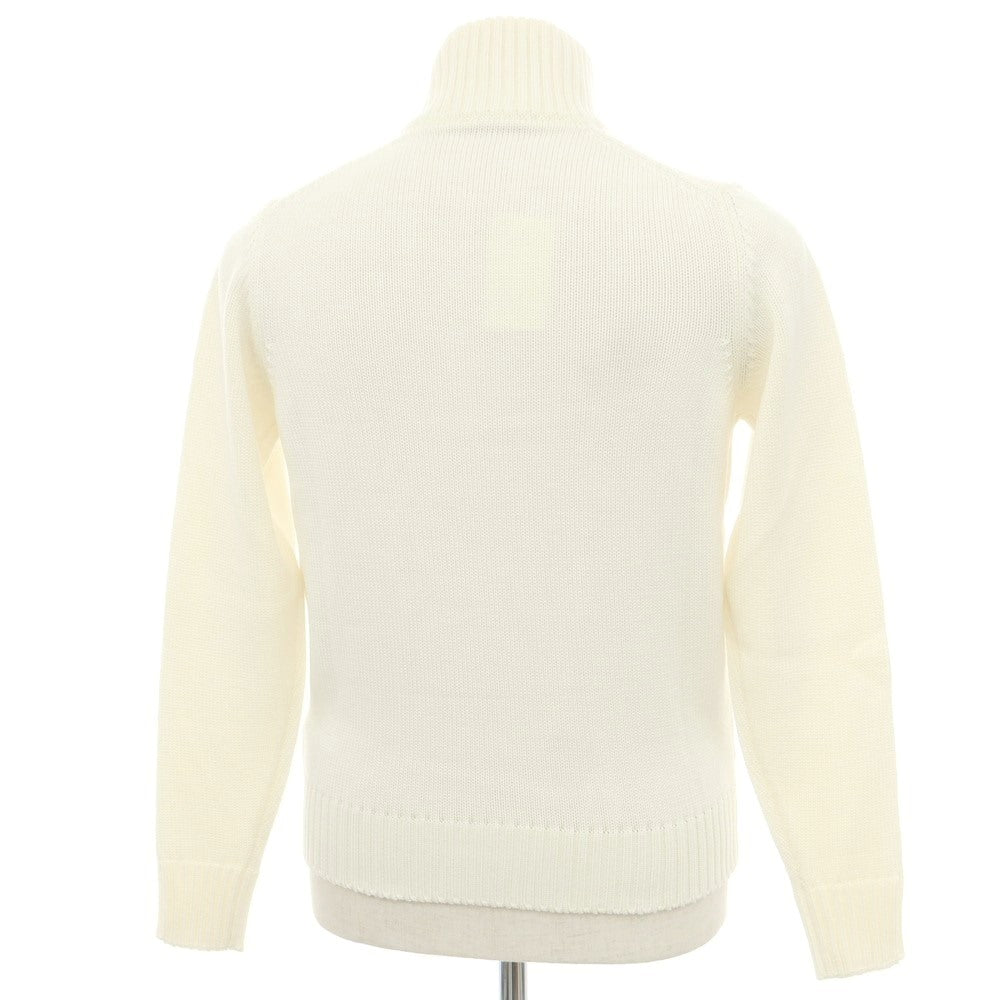 [New] ZANONE CHIOTO Kyoto mid gauge wool stand collar cardigan off white [44] [Condition rank N] [Men&