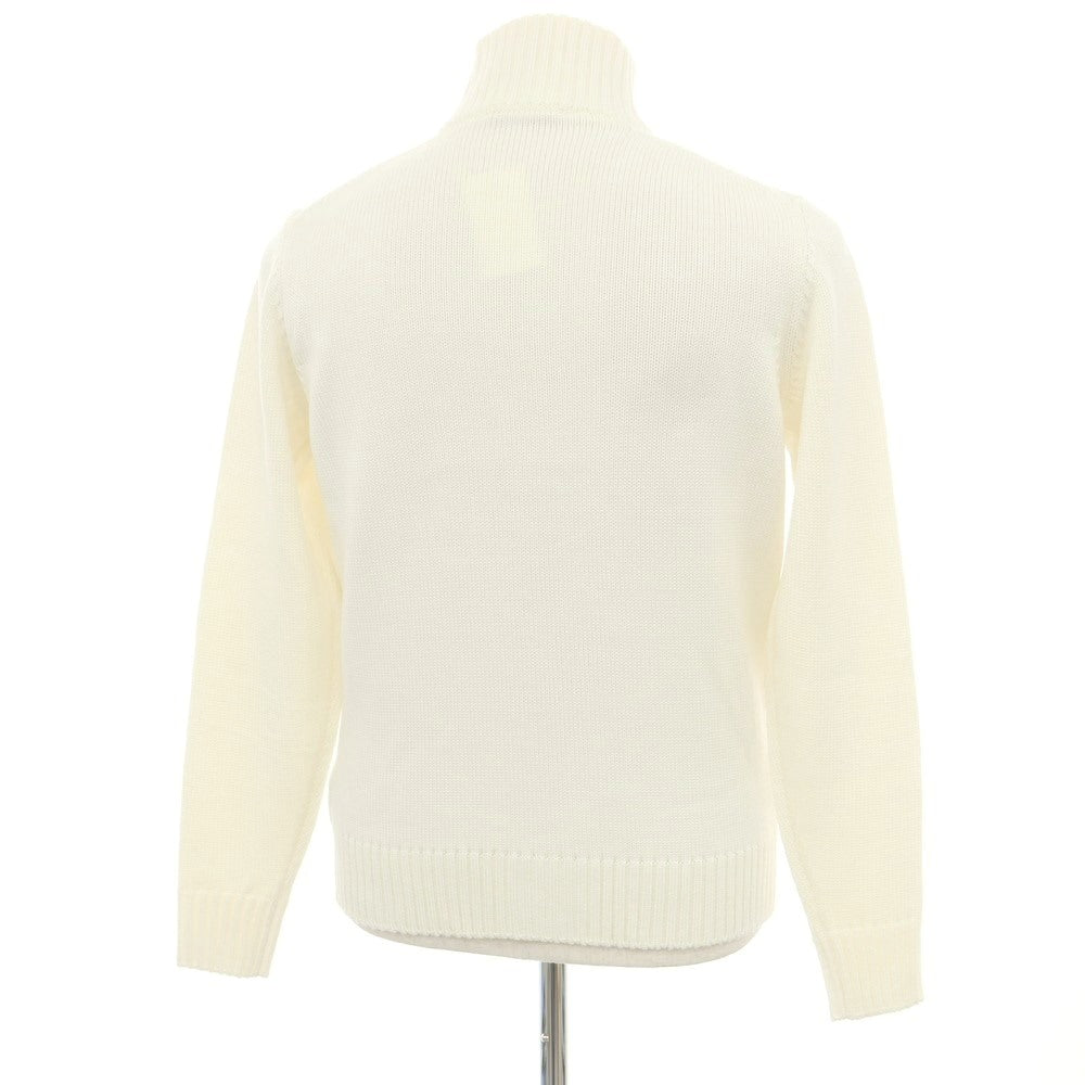 [New Outlet] ZANONE CHIOTO Kyoto Mid-gauge Wool Stand Collar Cardigan Off-white [48] [Condition Rank N-] [Men&