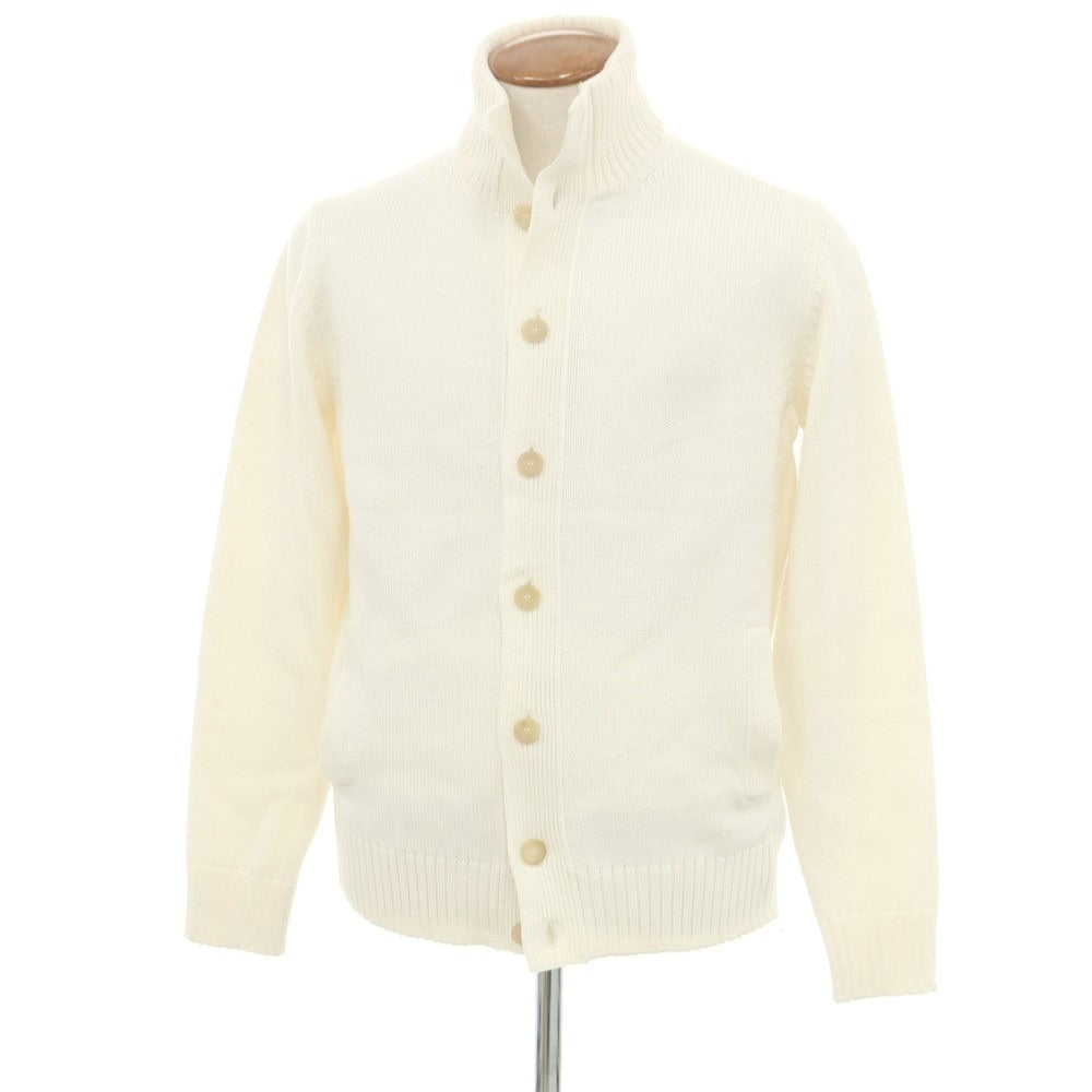 [New] ZANONE CHIOTO Kyoto mid gauge wool stand collar cardigan off white [50] [Condition rank N] [Men&