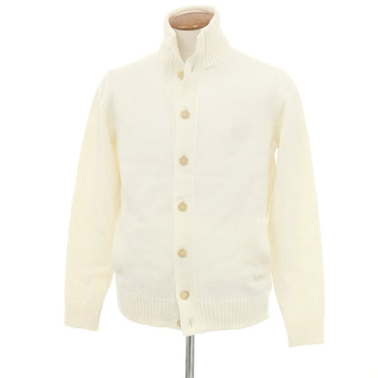 [New] ZANONE CHIOTO Kyoto mid gauge wool stand collar cardigan off white [50] [Condition rank N] [Men&