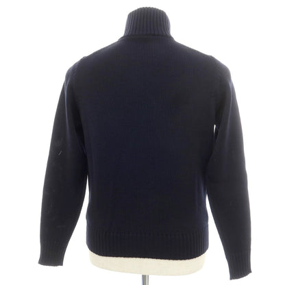 [New] ZANONE CHIOTO Kyoto mid gauge wool stand collar cardigan navy [44] [Condition rank N] [Men&