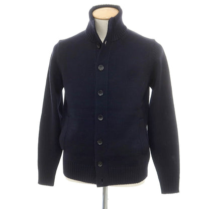 [New] ZANONE CHIOTO Kyoto mid gauge wool stand collar cardigan navy [46] [Condition rank N] [Men&