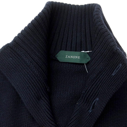 [New] ZANONE CHIOTO Kyoto mid gauge wool stand collar cardigan navy [46] [Condition rank N] [Men&
