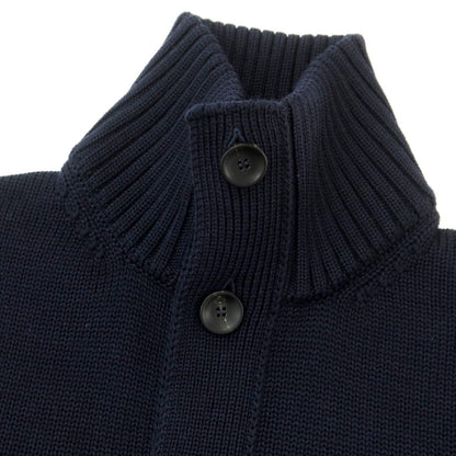 [New] ZANONE CHIOTO Kyoto mid gauge wool stand collar cardigan navy [46] [Condition rank N] [Men&