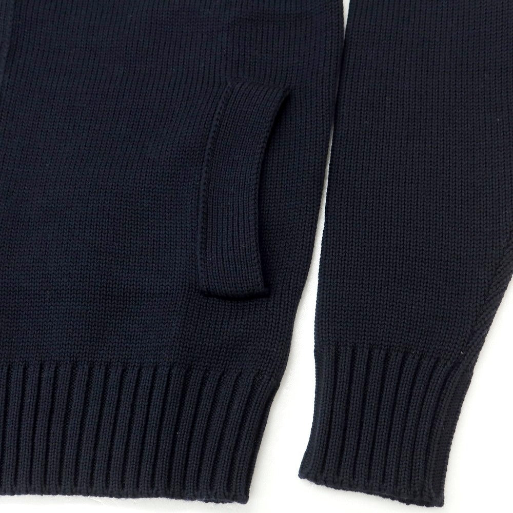 [New] ZANONE CHIOTO Kyoto mid gauge wool stand collar cardigan navy [46] [Condition rank N] [Men&