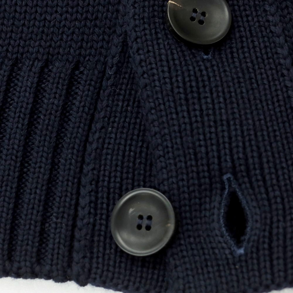 [New] ZANONE CHIOTO Kyoto mid gauge wool stand collar cardigan navy [46] [Condition rank N] [Men&