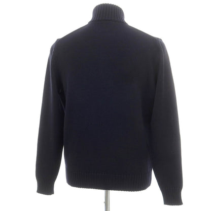 [New] ZANONE CHIOTO Kyoto mid gauge wool stand collar cardigan navy [46] [Condition rank N] [Men&