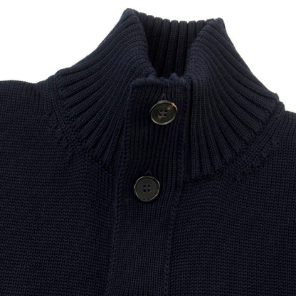 [New] ZANONE CHIOTO Kyoto mid gauge wool stand collar cardigan, navy [50] [Condition rank N] [Men&