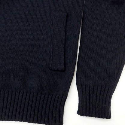 [New] ZANONE CHIOTO Kyoto mid gauge wool stand collar cardigan, navy [50] [Condition rank N] [Men&
