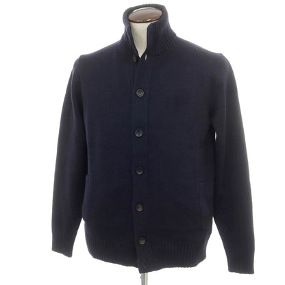 [New] ZANONE CHIOTO Kyoto Mid-gauge Wool Stand Collar Cardigan Navy [52] [Condition Rank N] [Men&