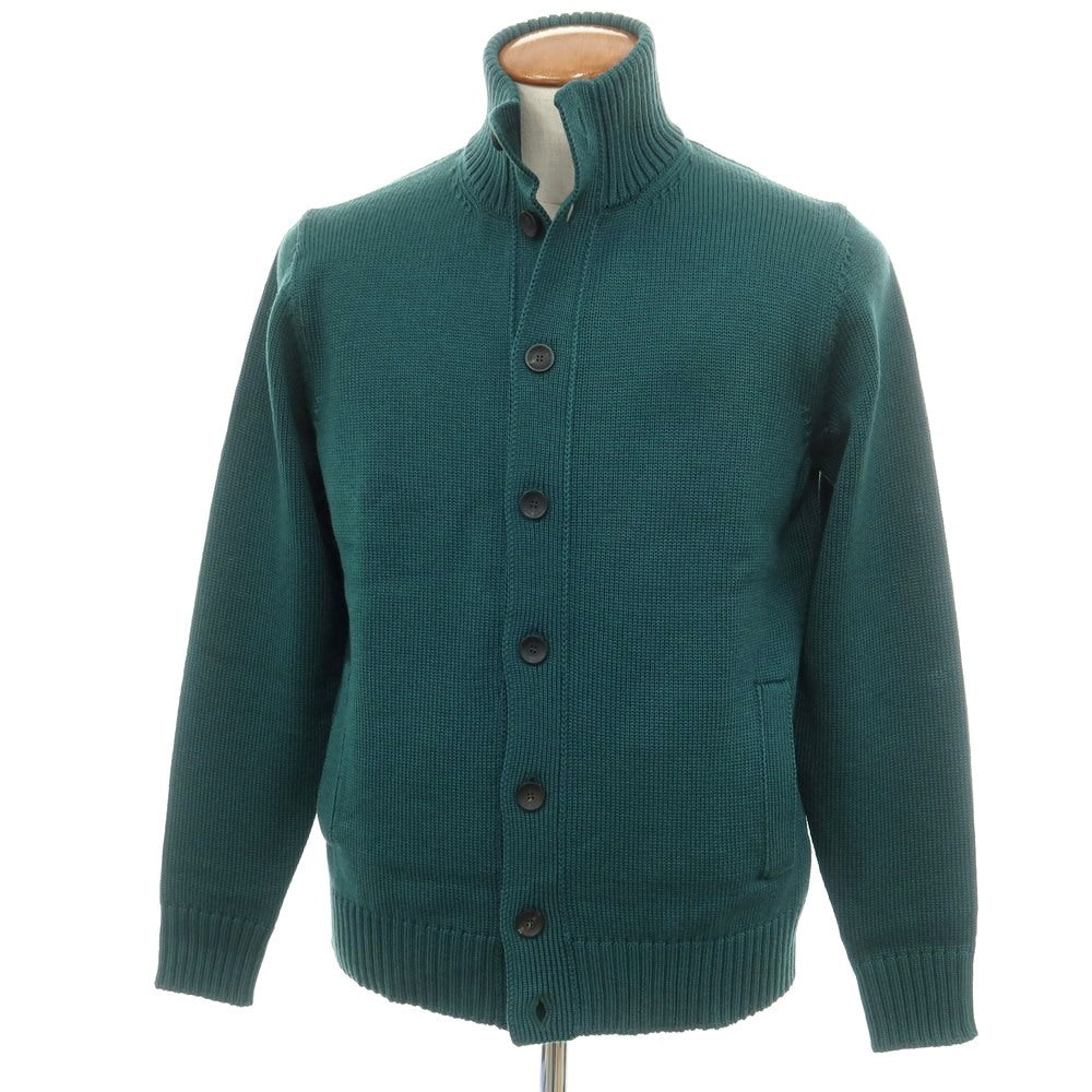 [New] ZANONE CHIOTO Kyoto mid-gauge wool stand-up collar cardigan, deep green [50] [Condition rank N] [Men&