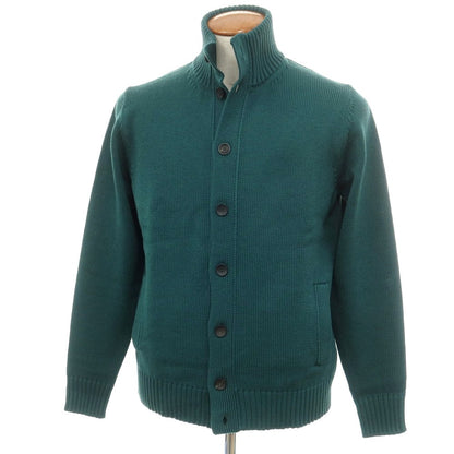 [New] ZANONE CHIOTO Kyoto mid-gauge wool stand-up collar cardigan, deep green [50] [Condition rank N] [Men&