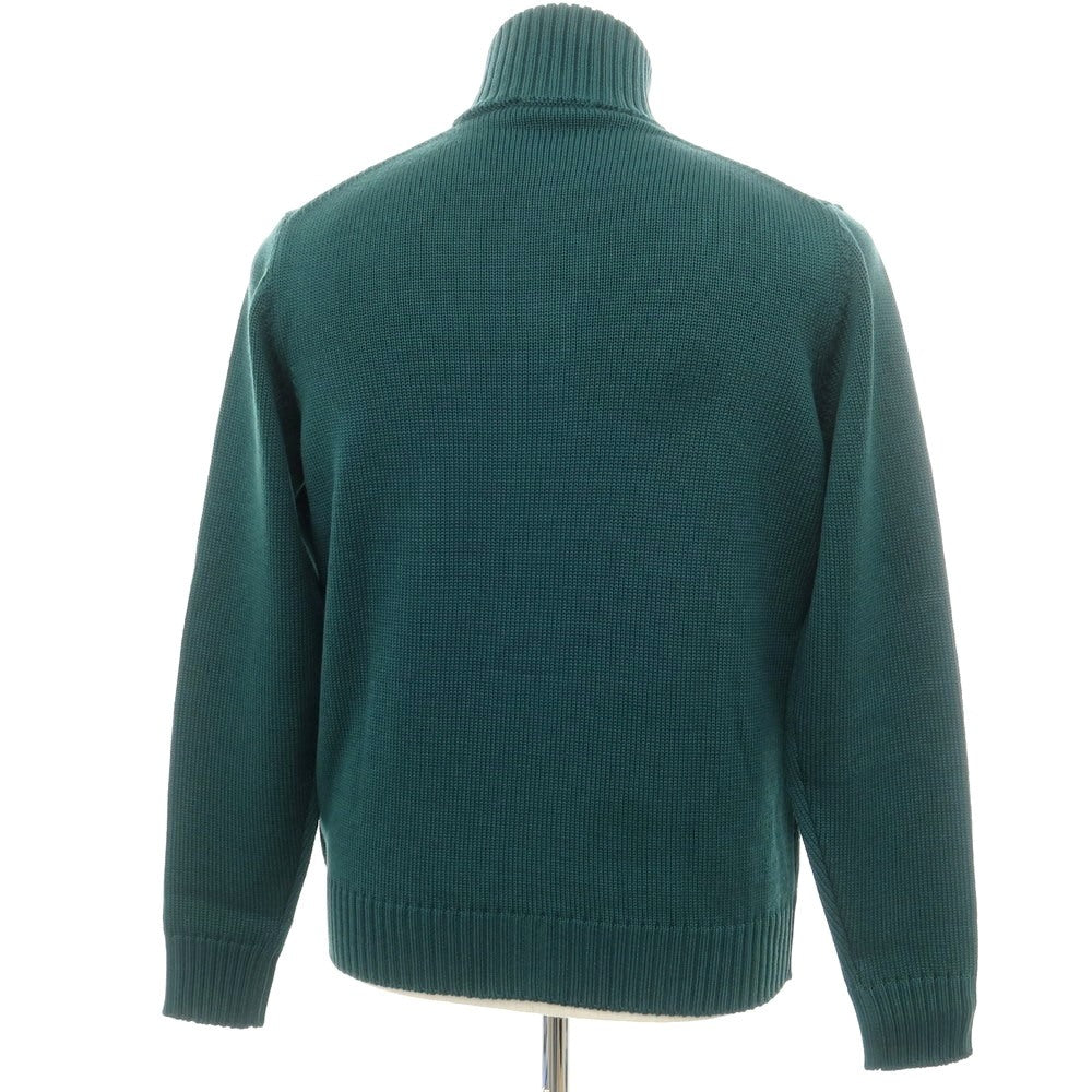 [New] ZANONE CHIOTO Kyoto mid-gauge wool stand-up collar cardigan, deep green [50] [Condition rank N] [Men&