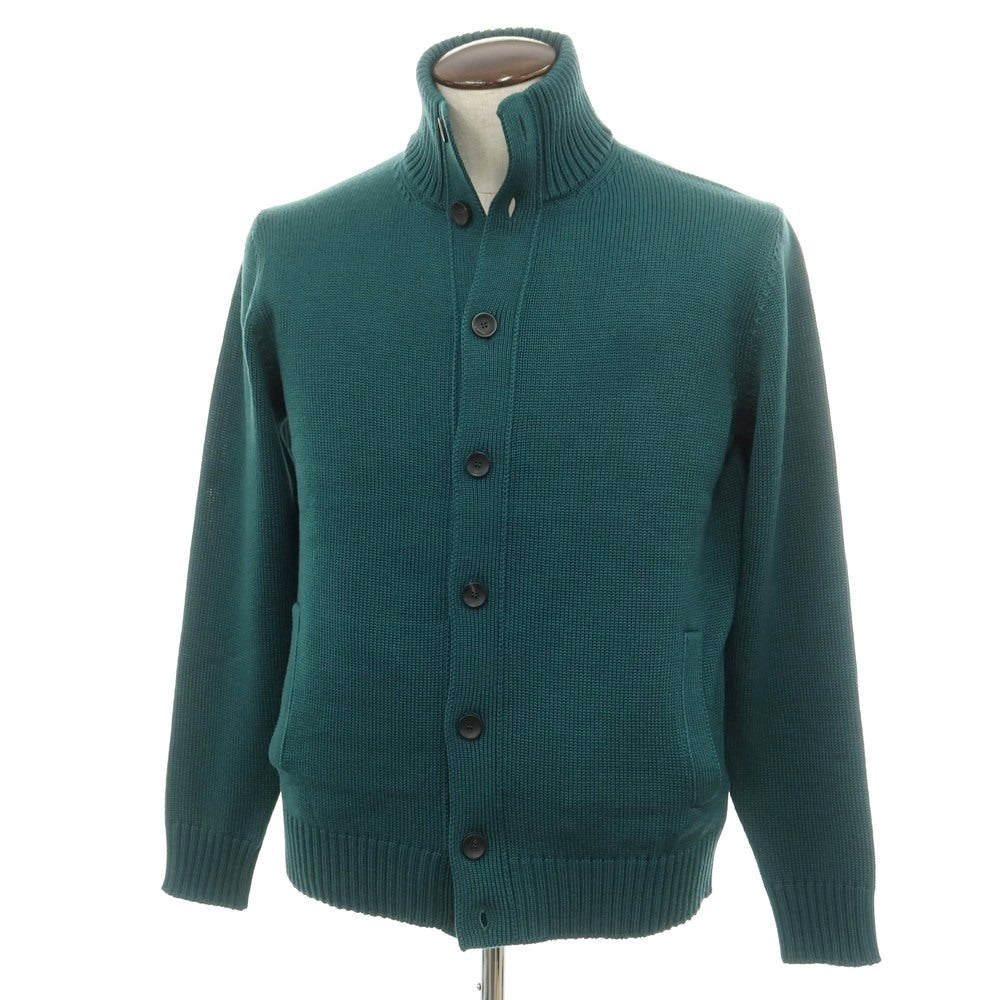 [New] ZANONE CHIOTO Kyoto Mid-gauge Wool Stand Collar Cardigan Deep Green [52] [Condition Rank N] [Men&