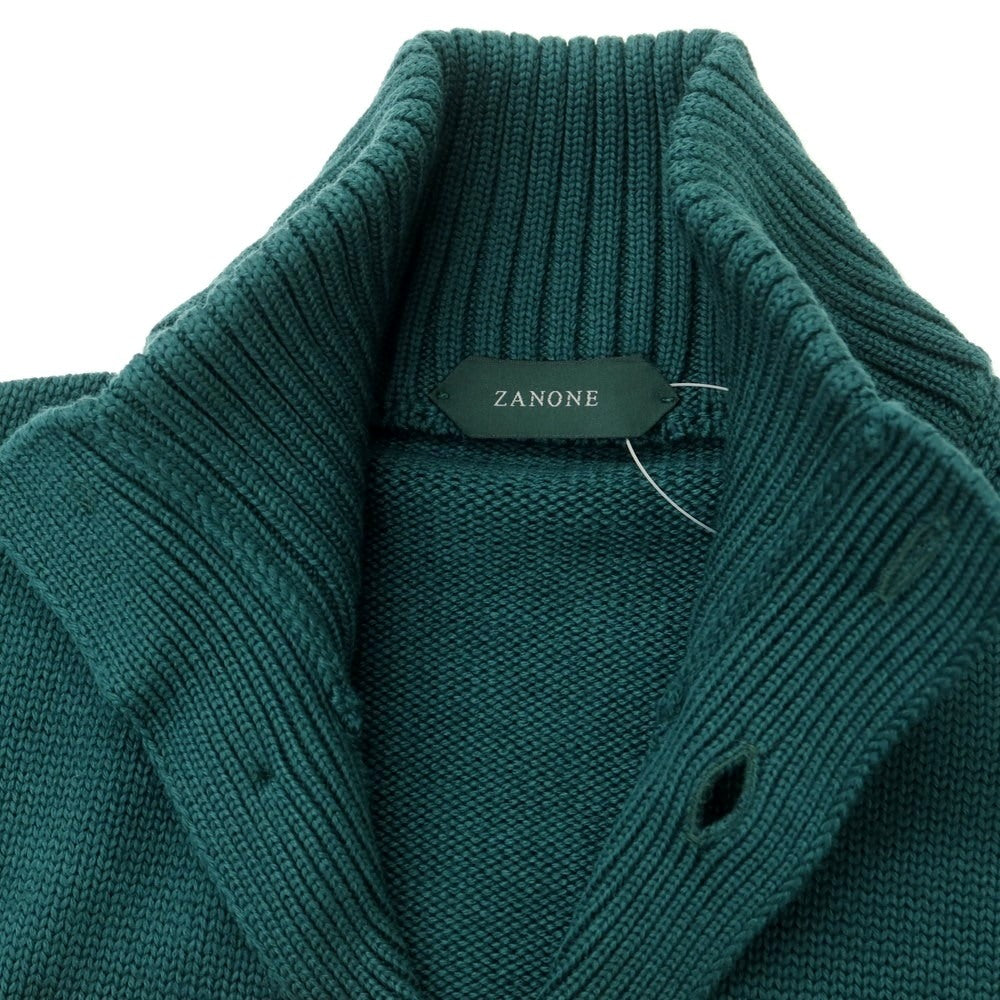 [New] ZANONE CHIOTO Kyoto Mid-gauge Wool Stand Collar Cardigan Deep Green [52] [Condition Rank N] [Men&