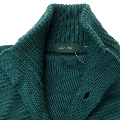 [New] ZANONE CHIOTO Kyoto Mid-gauge Wool Stand Collar Cardigan Deep Green [52] [Condition Rank N] [Men&