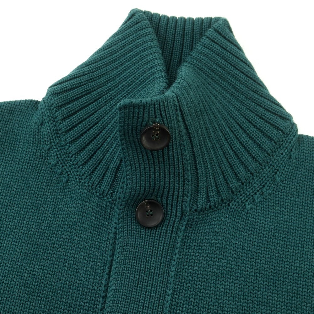[New] ZANONE CHIOTO Kyoto Mid-gauge Wool Stand Collar Cardigan Deep Green [52] [Condition Rank N] [Men&