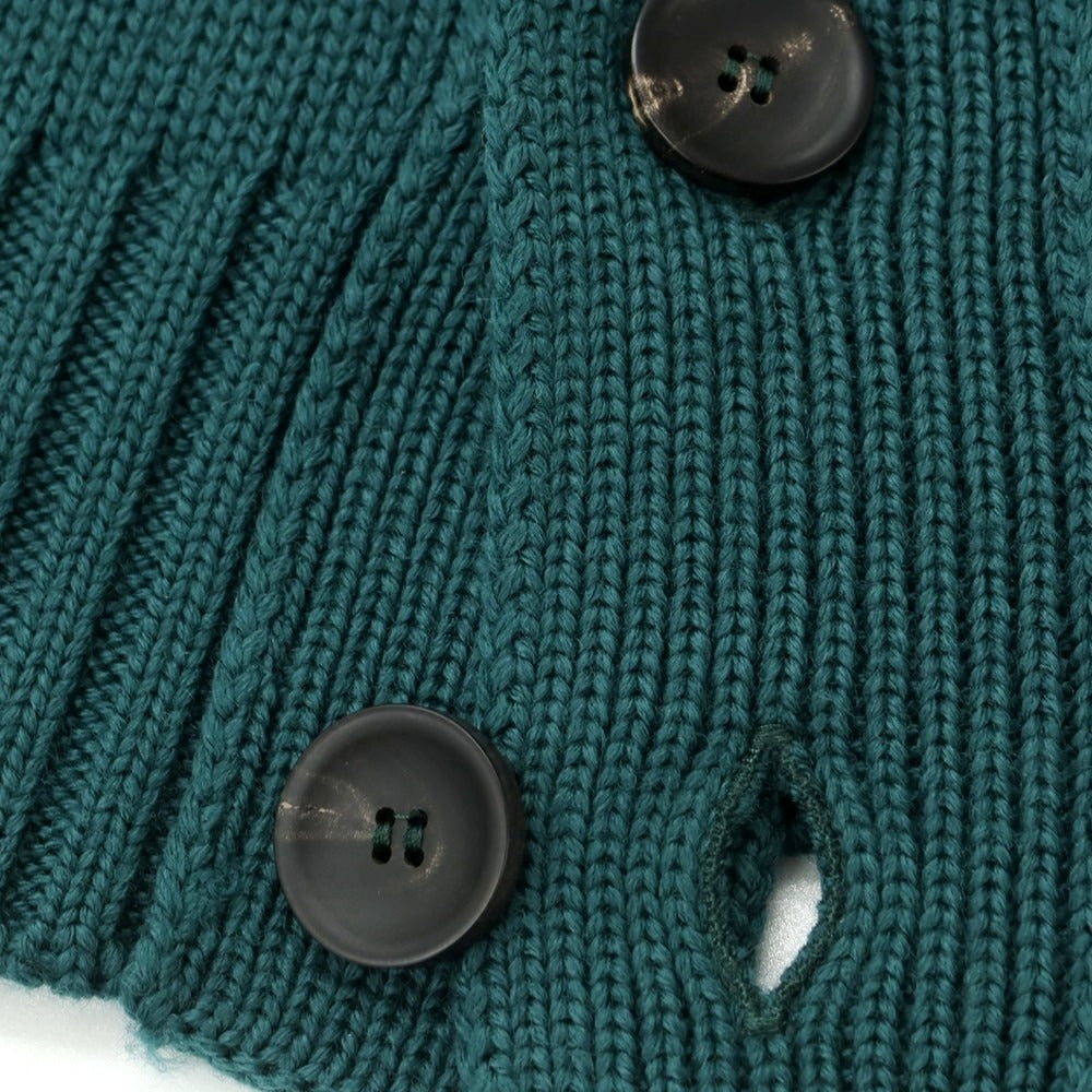 [New] ZANONE CHIOTO Kyoto Mid-gauge Wool Stand Collar Cardigan Deep Green [52] [Condition Rank N] [Men&