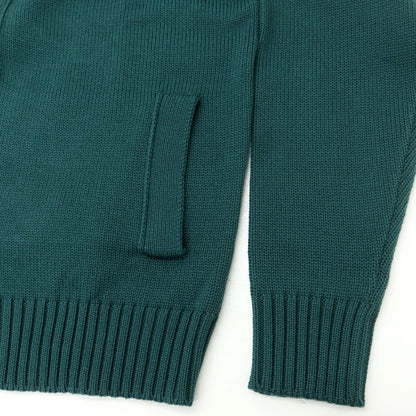 [New] ZANONE CHIOTO Kyoto Mid-gauge Wool Stand Collar Cardigan Deep Green [52] [Condition Rank N] [Men&