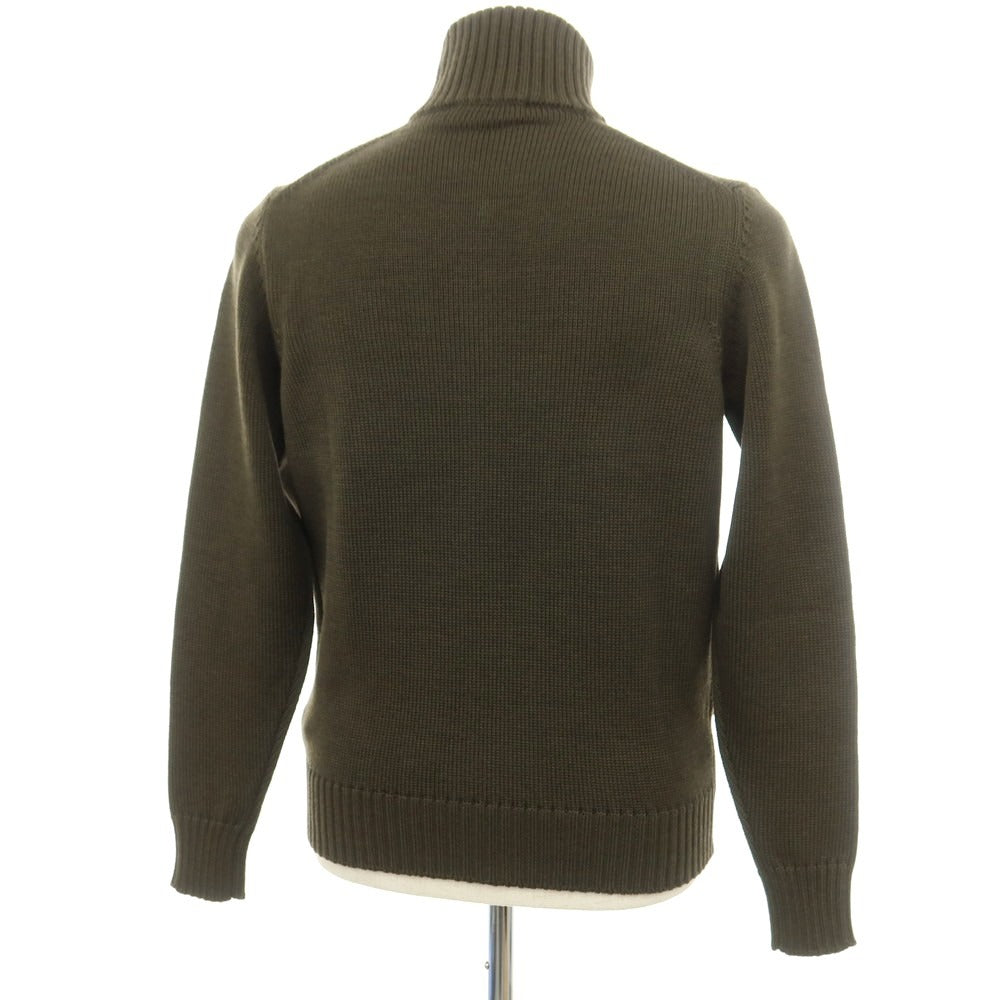 [New] ZANONE CHIOTO Kyoto mid gauge wool stand collar cardigan, dark olive [46] [Condition Rank N] [Men&