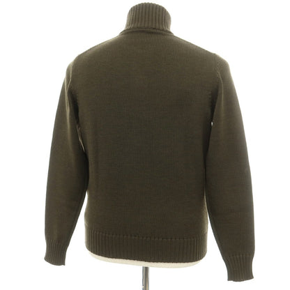 [New] ZANONE CHIOTO Kyoto mid gauge wool stand collar cardigan, dark olive [48] [Condition Rank N] [Men&