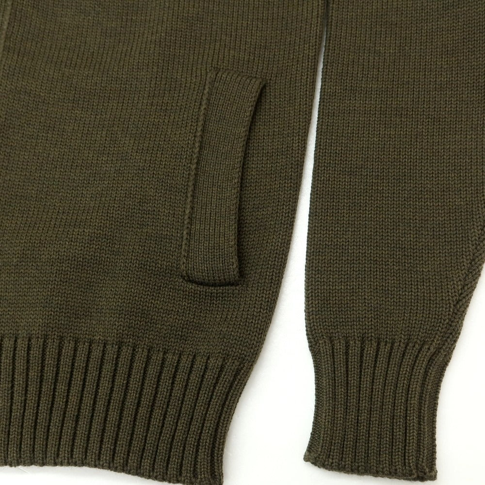 [New] ZANONE CHIOTO Kyoto mid gauge wool stand collar cardigan, dark olive [48] [Condition Rank N] [Men&