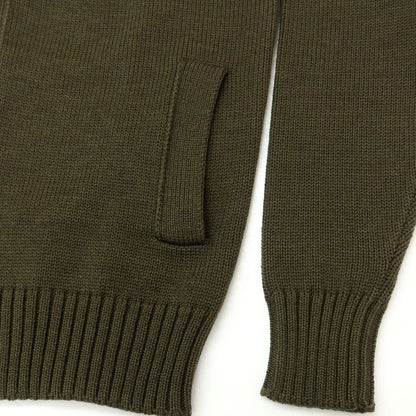 [New] ZANONE CHIOTO Kyoto mid gauge wool stand collar cardigan, dark olive [48] [Condition Rank N] [Men&