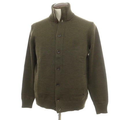 [New] ZANONE CHIOTO Kyoto mid gauge wool stand collar cardigan, dark olive [54] [Condition rank N] [Men&