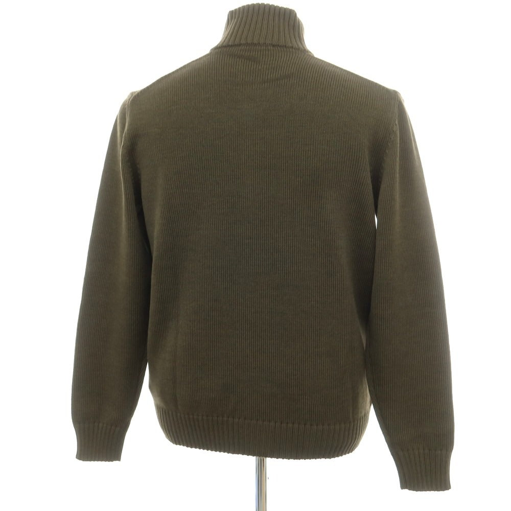 [New] ZANONE CHIOTO Kyoto mid gauge wool stand collar cardigan, dark olive [54] [Condition rank N] [Men&