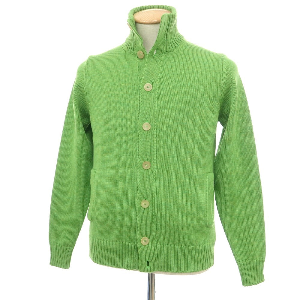 [New] ZANONE CHIOTO Kyoto mid gauge wool stand collar cardigan light green [46] [Condition rank N] [Men&