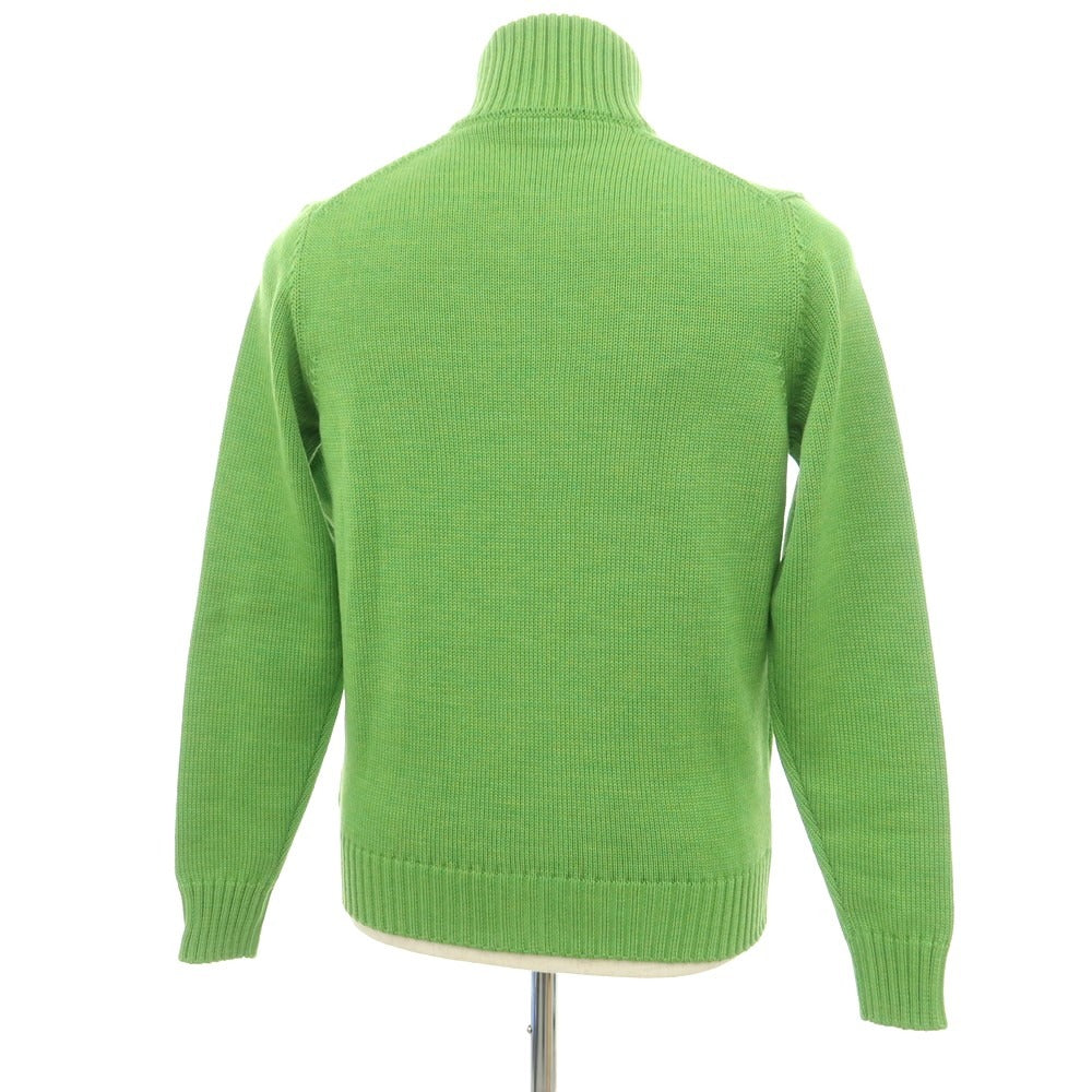 [New] ZANONE CHIOTO Kyoto mid gauge wool stand collar cardigan light green [46] [Condition rank N] [Men&