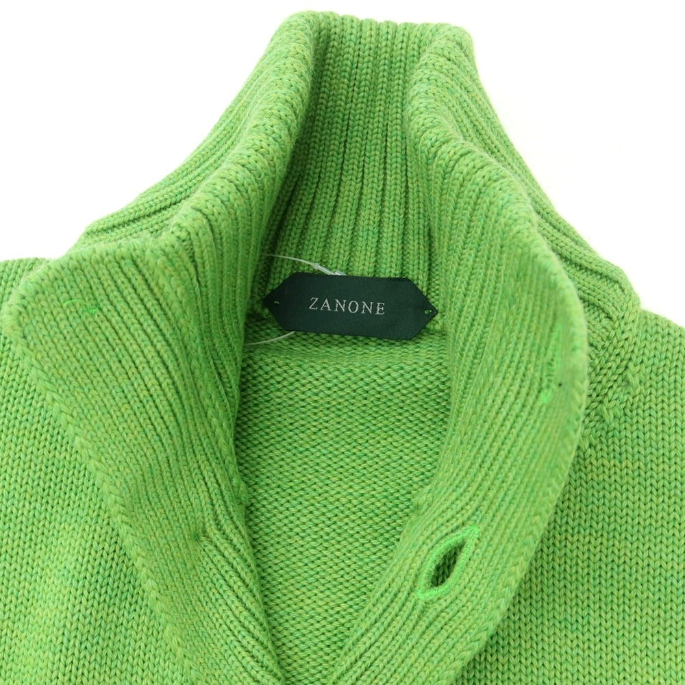 [New] ZANONE CHIOTO Kyoto mid gauge wool stand collar cardigan light green [46] [Condition rank N] [Men&