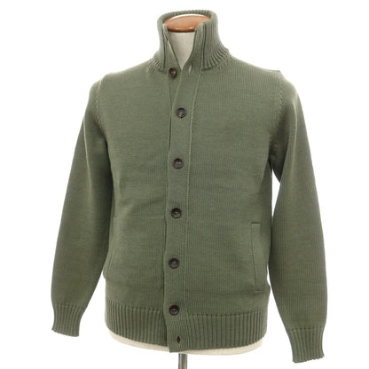 [New] ZANONE CHIOTO Kyoto mid-gauge wool stand-up collar cardigan, sage green [48] [Condition Rank N] [Men&