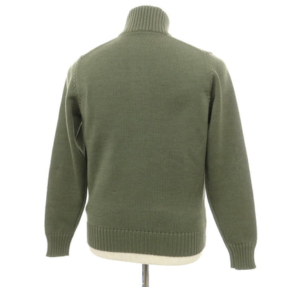 [New] ZANONE CHIOTO Kyoto mid-gauge wool stand-up collar cardigan, sage green [48] [Condition Rank N] [Men&
