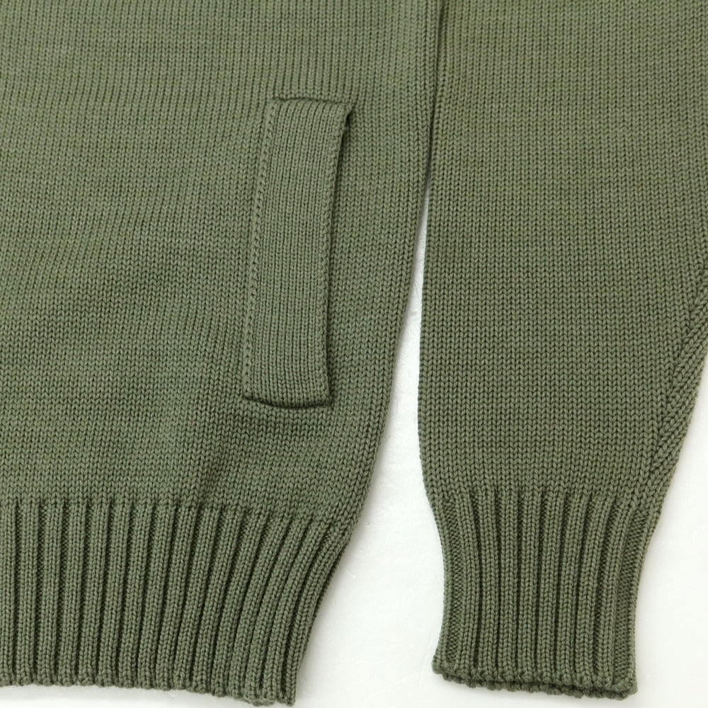 [New] ZANONE CHIOTO Kyoto mid-gauge wool stand-up collar cardigan, sage green [52] [Condition Rank N] [Men&