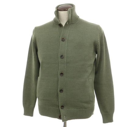 [New Outlet] ZANONE CHIOTO Kyoto Mid-gauge Wool Stand Collar Cardigan Sage Green [52] [Condition Rank N-] [Men&